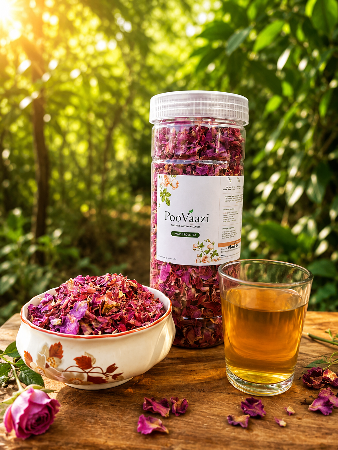 Dried Rose Petals ( பன்னீர் ரோஜா பூ ) - 30 gram